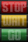 Traffic Lights Design with Stop Wait Go Text